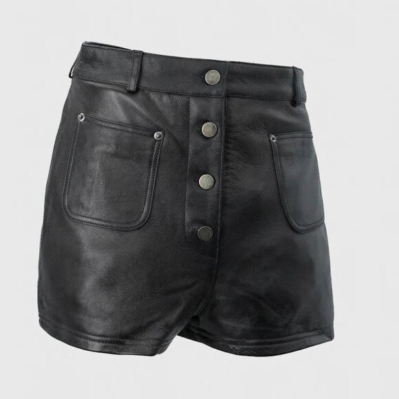 Whet Blu x Maleni Cruz Leather Shorts - Picture 1 of 4